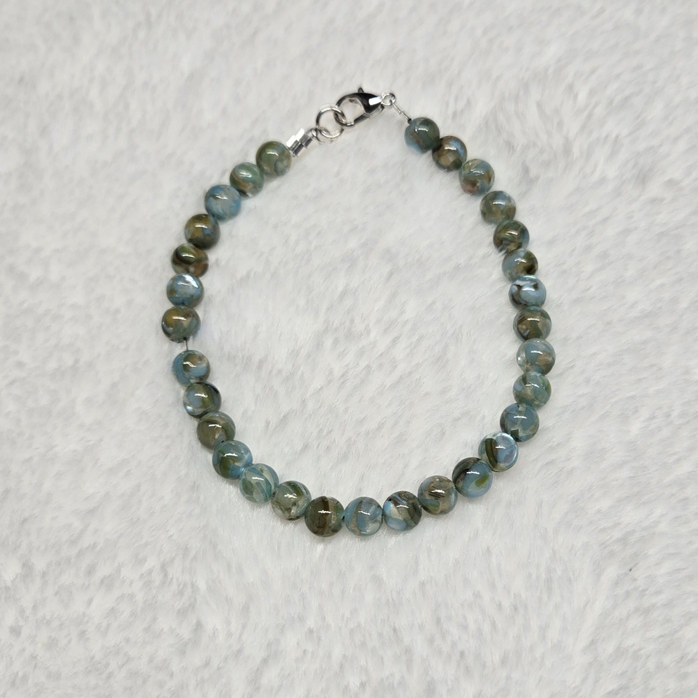 Blue and Green Natural Stone Bracelet